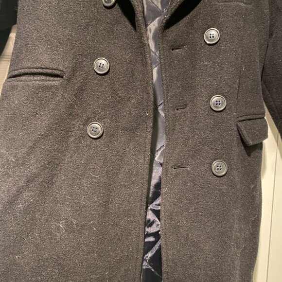 Black Toddler Pea Coat - Picture 3 of 5